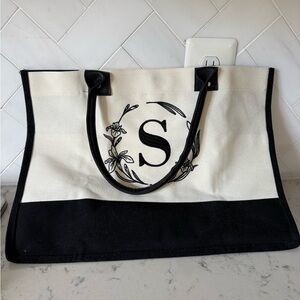 Stylish Black and White Tote Bag